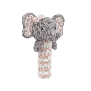 Huggable Knit Rattle - Mia Elephant