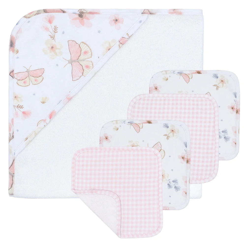 5-piece Muslin Bath Gift Set - Fly Away