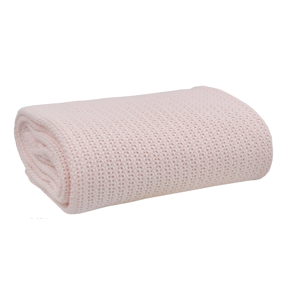 Organic Bassinet/Cradle Cellular Blanket - 2 colours to choose from