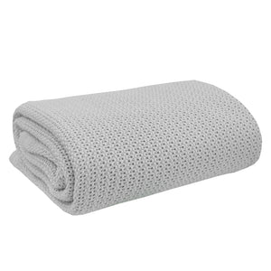 Organic Bassinet/Cradle Cellular Blanket - 2 colours to choose from