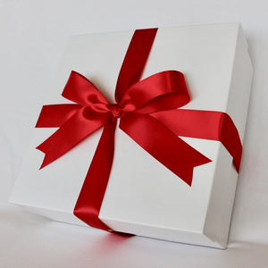 White Gift Box - Red Ribbon