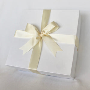 White Gift Box - Ivory Ribbon