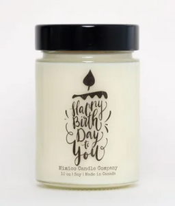 "Happy Birthday" Soy Candle Scented in Chocolate Cake
