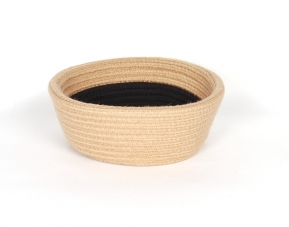 Cotton Jute Belly Basket - Black Rim